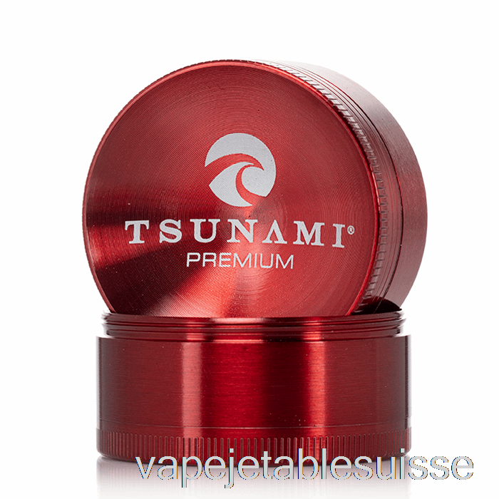 Vape Suisse Tsunami 1,9 Pouces Broyeur Supérieur Encastré 4 Pièces Rouge (50 Mm)
